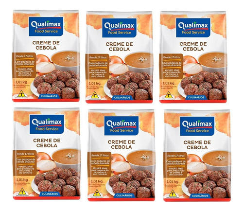 Kit 6 Creme De Cebola Qualimax 1,01kg