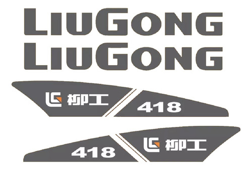 Kit De Adesivos Motoniveladora Compatível Com Liugong 418