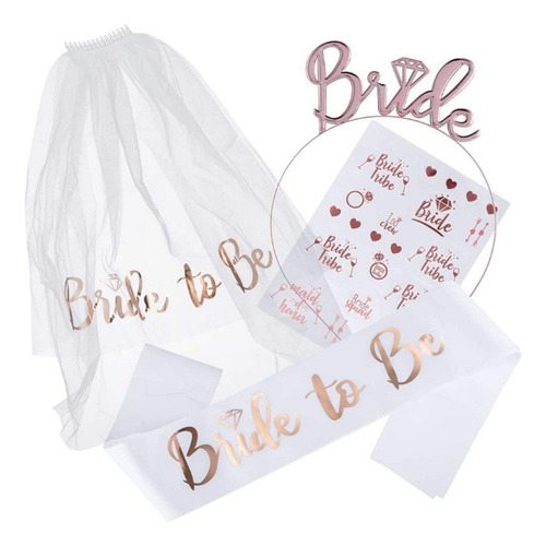 Pack Cotillon Novia Bride Despedida De Soltera Velo