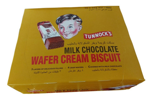 Caja De 48 Chocolates Wafer Cream Biscuits 48x20g Ambrosias 