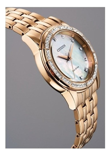 Reloj Citizen 61243 Em0773-54d Mujer Silhouette Crystal Color de la correa Dorado Color del fondo Madre Perla