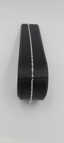 Imagen 4 de 8 de Pulsera De Pura Plata Fina 925 Torzal Unisex 2mm Delgada