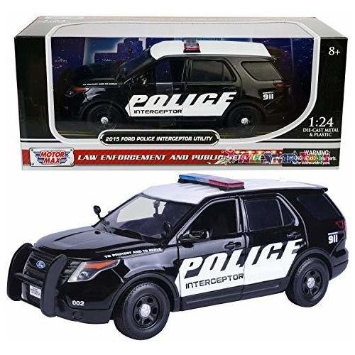 2015 Ford Interceptor Police Car Black/white 1/24 By Z170r