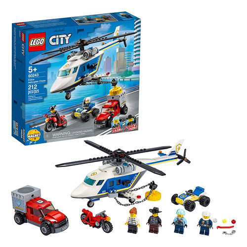 Set De Juego Lego City Police Helicopter Chase 60243 Police