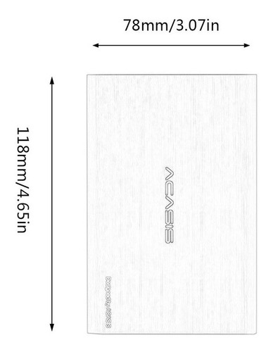 Case 2.5 Sata A Usb 3.0 Acasis De Plastico P/ Windows O Mac
