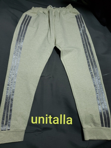 Pants Jogger Beige Algodon Unitalla Gym Ejercicio Deportes 