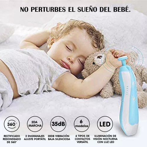 Lima de Uñas Bebé, 6 en 1 Cortaúñas para Bebe Eléctrico, Cortaúñas Corta  Uñas para Bebe con Luz LED, Adecuado para Niños y Adultos. : :  Bebé