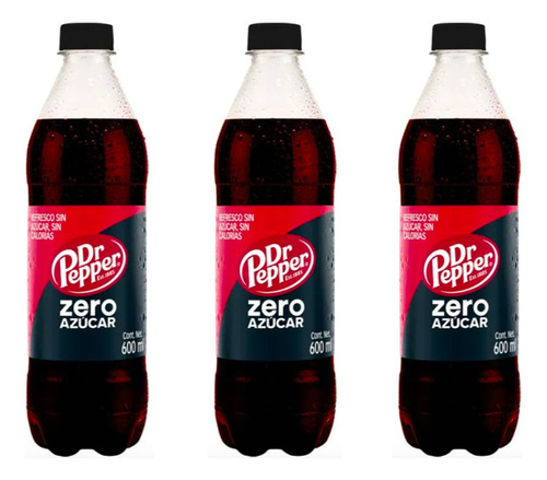 Refresco Dr Pepper Zero Azucar 6 Piezas De 600ml