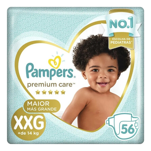 Pañales Pampers Premium Xxg De 56 - Bebés Y Niños