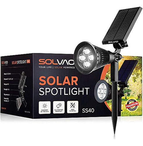 Solvao Solar Spotlight (upgraded) - Ultra Brillante, Resiste