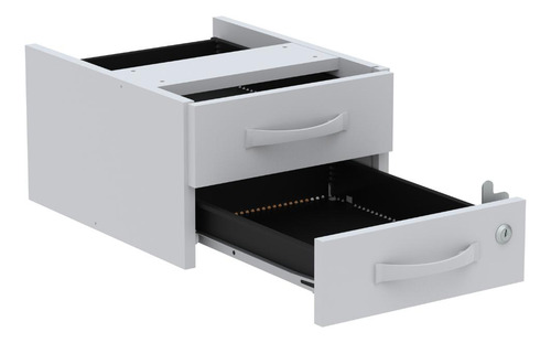 2 Gavetas Para Mesa Maxxi 20x29x37 Cinza Pandin