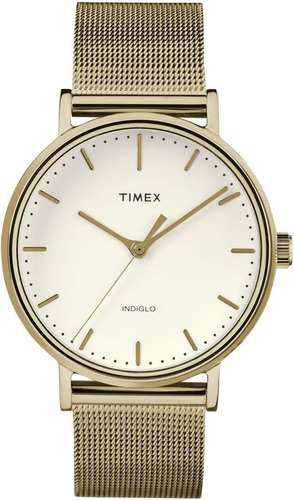 Timex - Reloj Dorado De Acero Inoxidable The Fairfield Para 