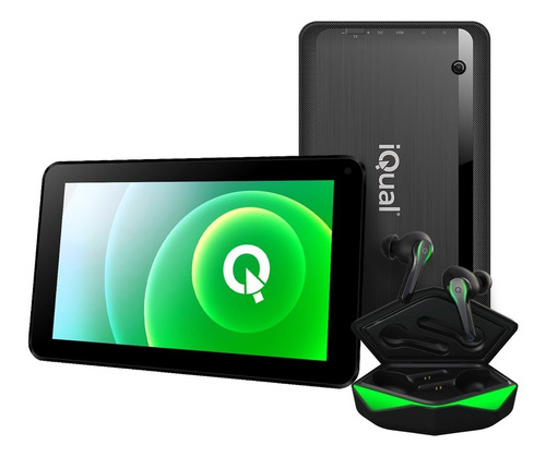 Imagen 1 de 5 de Tablet Wifi Iqual T7w 1gb 16gb + Auriculares Bluetooth Qg01