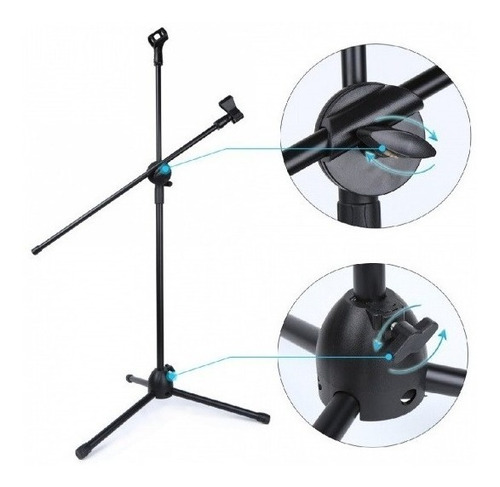 Imagen 1 de 5 de Pie De Microfono Doble (2 Microfonos) + Pipeta Sms Ms70b