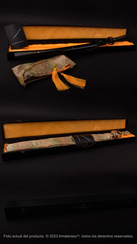 Imagen 9 de 10 de Espada Samurai Katana Kensei Sakura Damasco Temple Completo