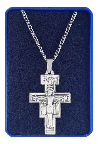 Cruz De San Damián + Cadena 50cm + Estuche