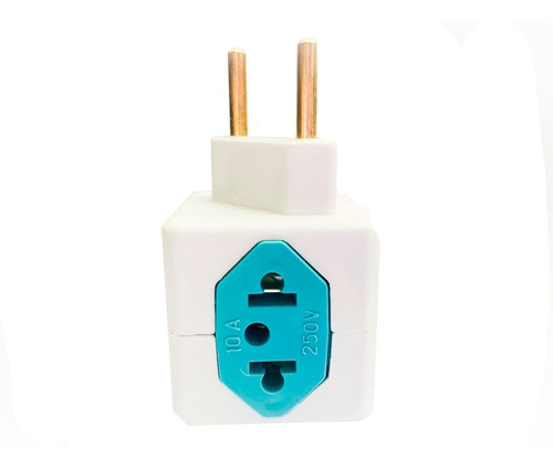 Kit 5 Plug Adaptador 2p+t 4 Saídas Cubo Colorido 10a