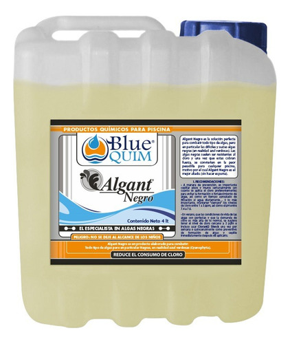  Algicida Algant Negro Blue Quim 4 L Alga Negra Albercas