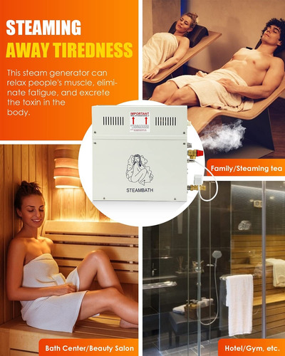 Gerador De Vapor 6kw Para Sauna Com 95 A 131 Para ³ De 6-8m
