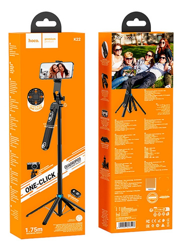 Palo Selfie Celulares Trípode Bluetooth Control Remoto Bt5.2
