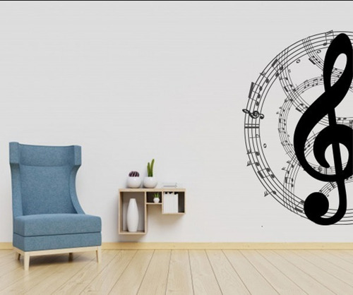 Vinil Decorativo Mitad De Notas Musicales