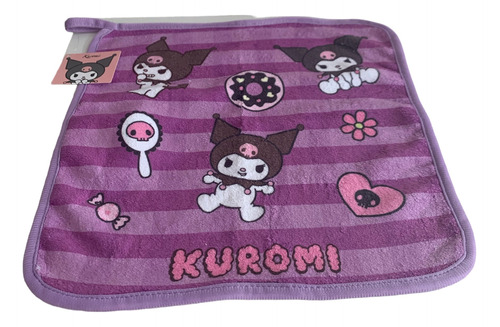 Kuromi Toalla Facial Textura Suave Color Morado