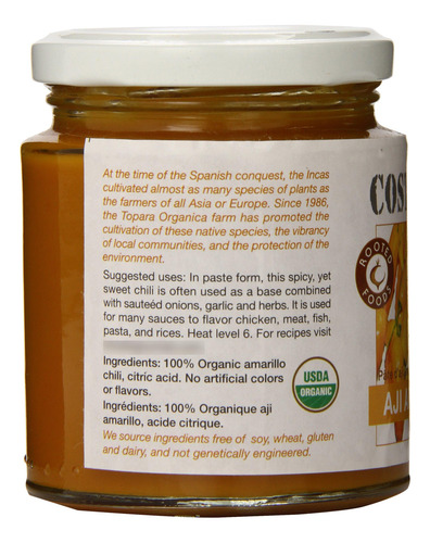 Pasta De Chile Aji Amarillo Orgánica 227 Gramos