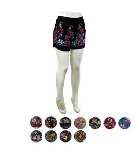 Short Mujer Estampado Floreado (pack Por 6)-importado