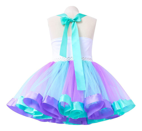 Vestido Tutú Princesa Ariel Sirenita Con Diadema 2023