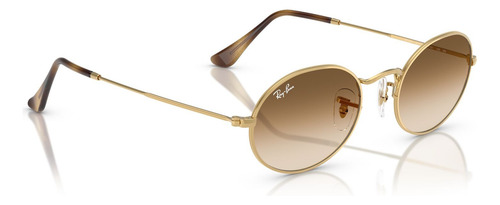 Anteojos Lentes Sol Ray Ban Oval Rb3547-51 Original Dorado / Sepia Degrade Sepia Degrade Dorado Dorado