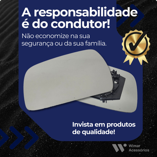 Lente Espelho Retrovisor Kia Soul 2009/14 C/base Convexa