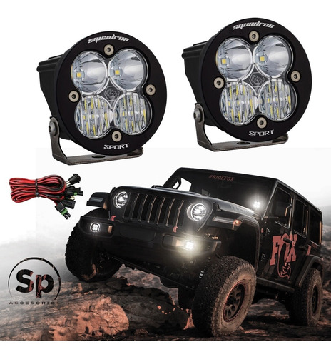 Imagen 1 de 3 de Faros Led Clear Baja Desing Squadron R Sport Driving Combo