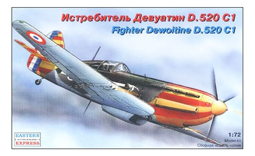 Fighter Dewoitine D.520 C1 Escala 1/72 Eastern Express D-020