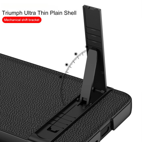 Funda De Teléfono Con Carcasa Dura Y Soporte De Cuero De Pi