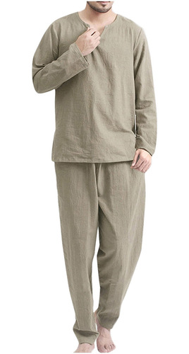 L Pijama Hombre Casual Delgado Ab11 Transpirable Suelto Traj
