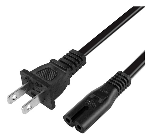 Cable De Alimentación De 2 Clavijas Apto Para Cargador Base