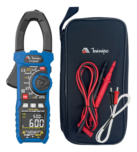 Alicate Amperímetro Digital Cat Iv 600v Et-3810c Minipa
