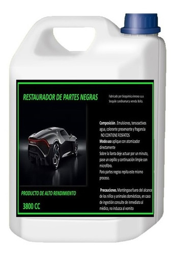 Oferta Lavado En Seco + Restaurador Partes Negras Galón 