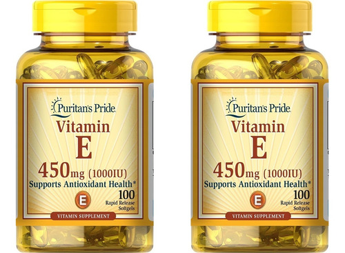 Puritan's Pride Vitamina E 1000 Ui Geles Suaves, 100 Unidade