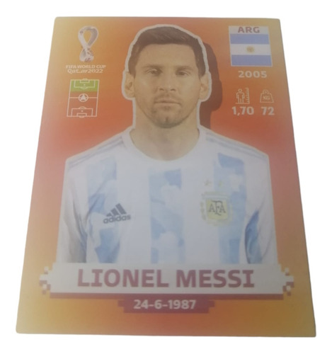 Stikers Panini De Lionel Messi Versión Qatar 2022