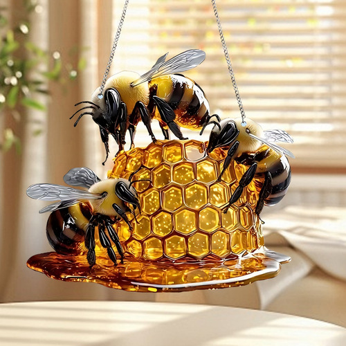 Disco Acrílico Plano 2d Pequeño En Forma De Panal De Abeja P