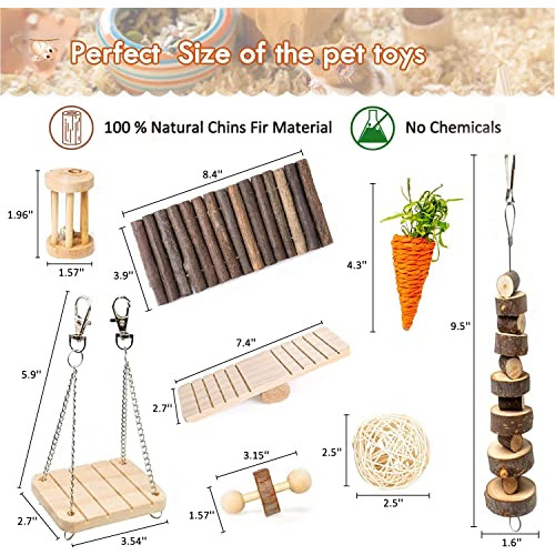 Accesorios De Madera Para Cobayas Chinchillas Jerbos