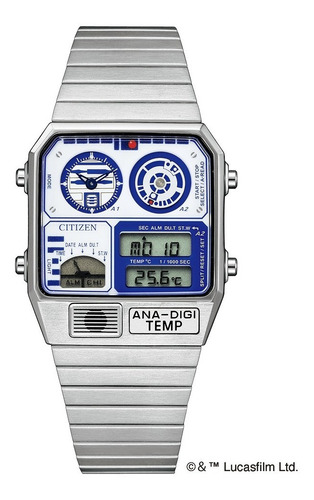 Reloj Hombre Citizen Star Wars Clásico R2-d2 Jg2117-51a