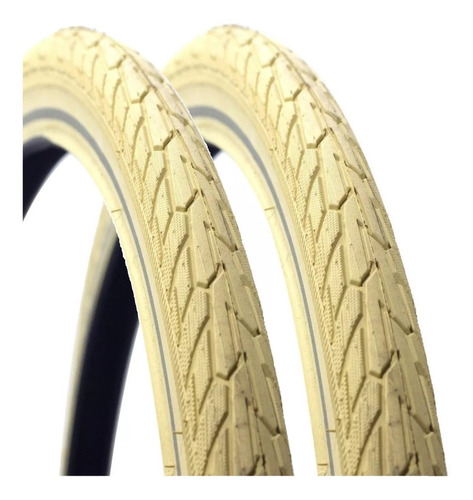 Par De Cubiertas Bicicleta Schwalbe Road Cruiser 700 X 40 Color Crema