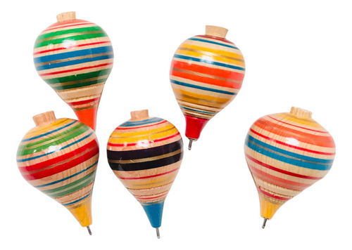 50 Trompos Artesanales De Madera (9) Cm Con Cuerda Mayoreo