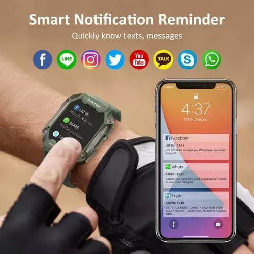 Reloj De Medición De Glucosa Smartwatch 2023 Military Rock.