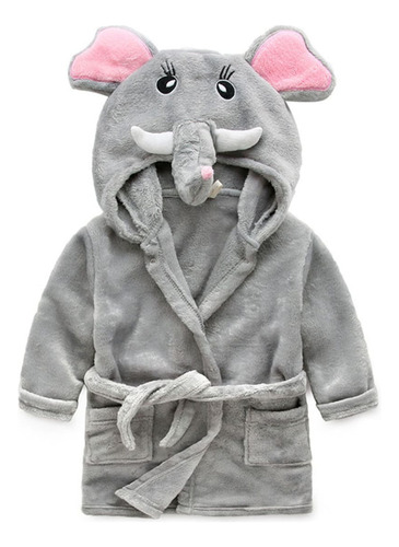 Roupão Infantil Fleece Capuz Bebe Criança Bichinhos Piscina