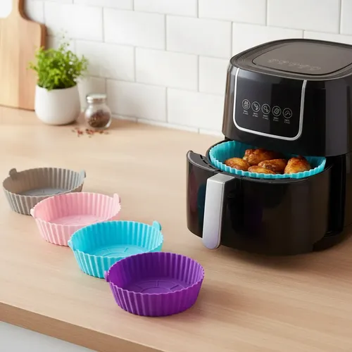 X2 Moldes Bandeja Silicona Air Fryer Freidora Anti-adherente