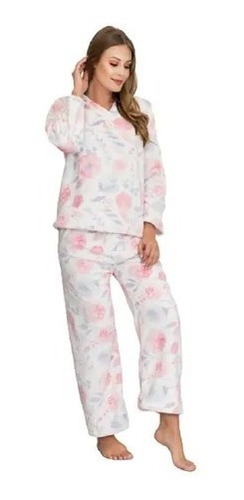 Pijama Supersoft Microfibra Talla Grande Suave Floral Tesso