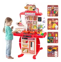 Comprar Juego De Cocina Jieao ML199 Para Niños 95 Piezas De Cocina De Juego Para Niños Con Luces Y Sonidos Realistas Accesorios De Cocina